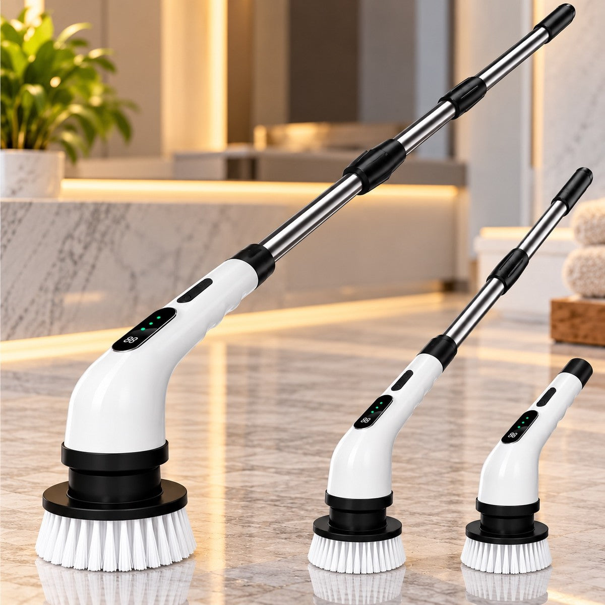 SparkClean Electric Spin Scrubber – Multi-Head Cleaning Brush